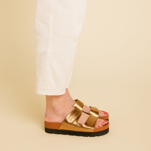 Sandales Elmas Bronze Metallise