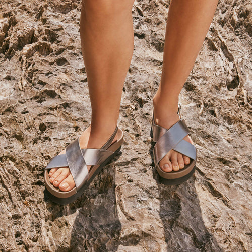 Sandales Patmos Gris Metallise