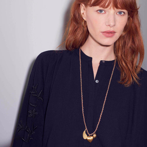 Collier Kassia Noir / Dore