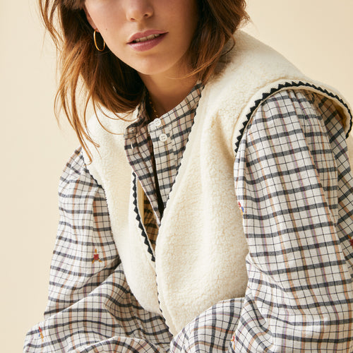Gilet Manon Ecru/Noir